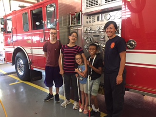 NFBDE BELL Academy posing with staff at the Minquadale Fire Company